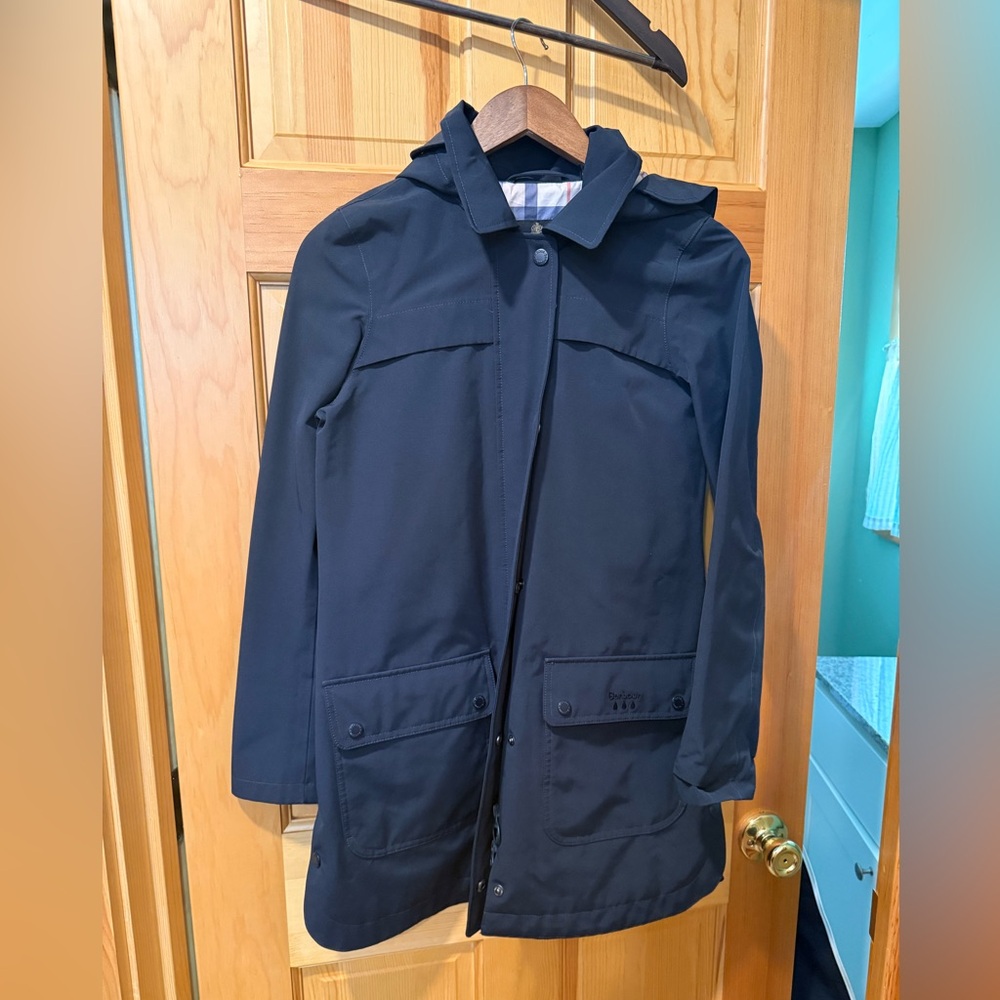 Barbour Navy Trench Coat